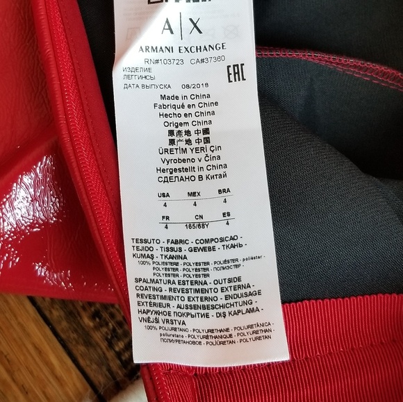 Armani Exchange Seamed Patent Leggings - Picture 7 of 12